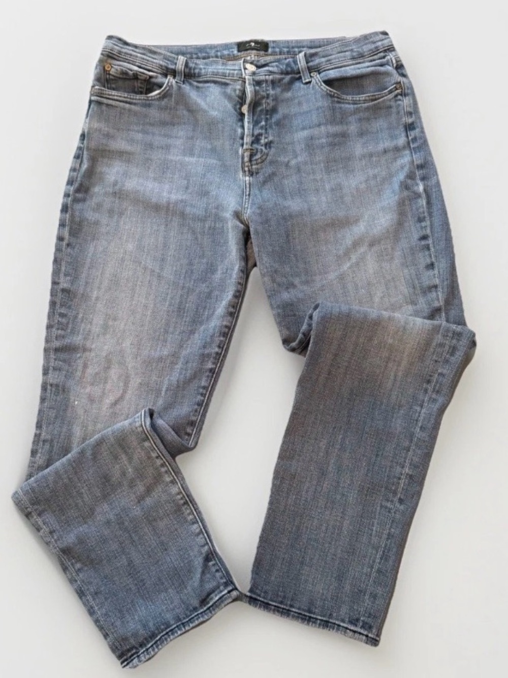 7 For All Mankind flawed**Jeans Womens 32 Josefina Boyfriend Button Fly Stretch